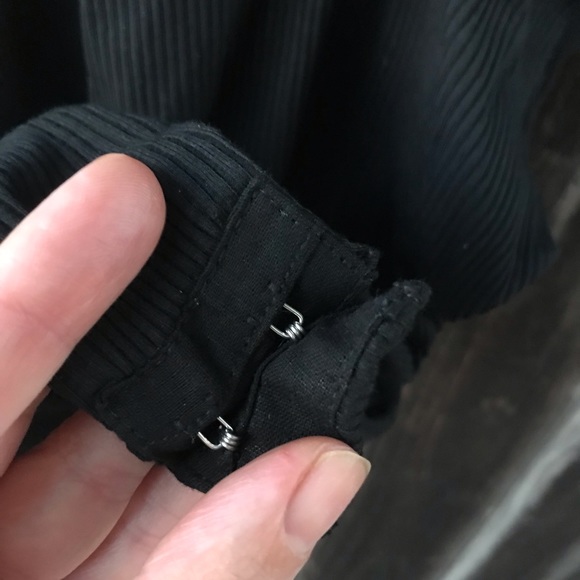 NWT, Tiger Mist Black Ribbed Hazel Bodysuit, Size Large - Picture 4 of 16